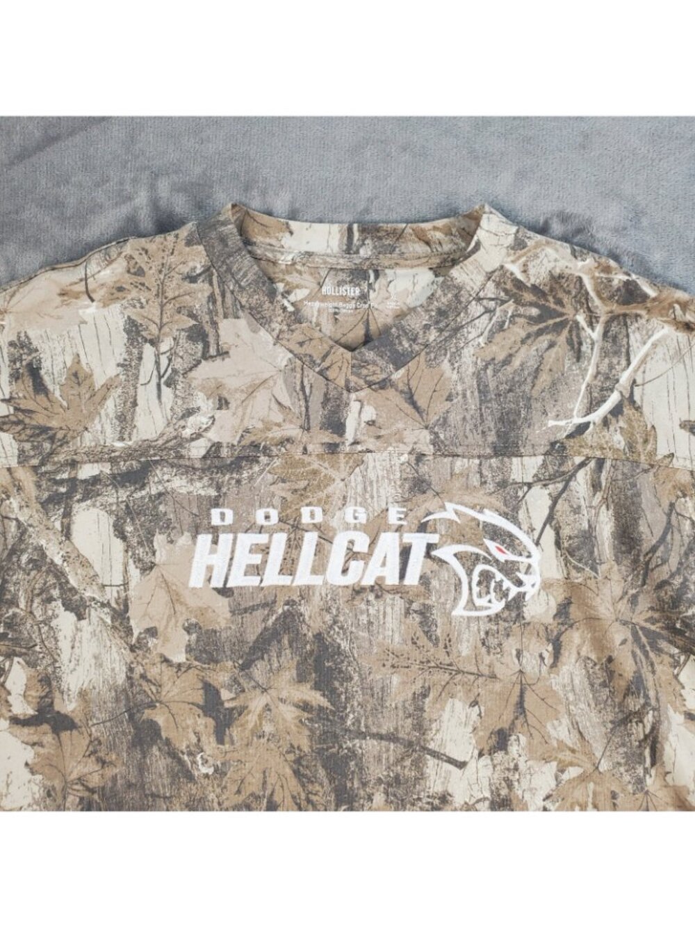 Dodge Hellcat Camo T-Shirt Hollister Heavyweight Baggy Crop Fit XL Grunge Punk - Picture 3 of 6